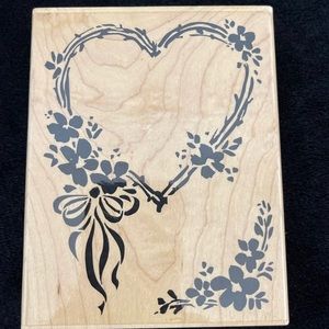 Rubber Stamp (Flower/Heart Border)